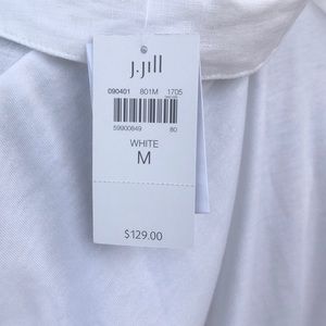 J.Jill White Linen Swim Suit Cover up.